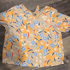 Valerie Stevens yellow blouse size Xl